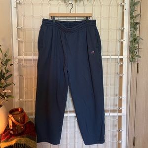 Thick and worn in sweatpants